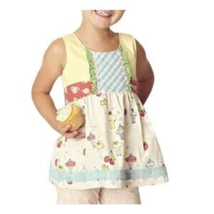Matilda Jane Take the Cake Gingham Ruffle Cupcake Top Girls 8 Whimsical Style